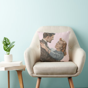 Vintage Love Romance Newlyweds Shall We Dance? Cushion