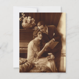 Vintage Love, Romance, Romantic, Save the Date Invitation