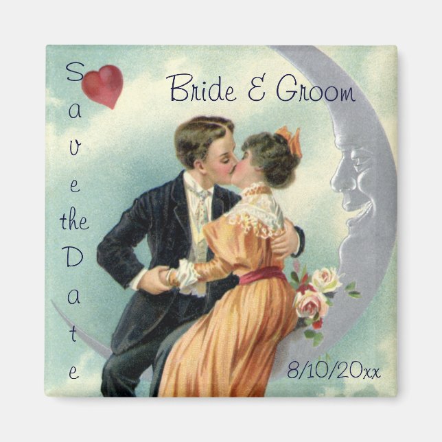 Vintage Love, Romance, Romantic, Save the Date Magnet (Front)