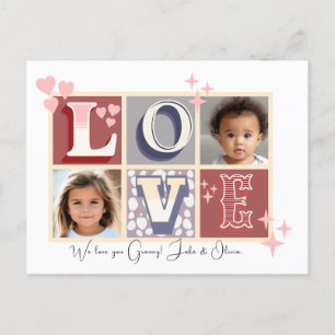 Vintage LOVE Valentine's Day Custom Text & Photos Postcard