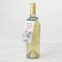 vintage Lovebirds Bottle Hanger Tag