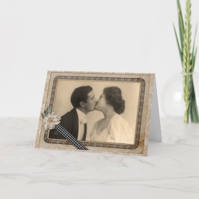 Vintage Lovers Valentine's Day Card (Front)