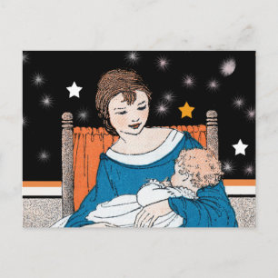 Vintage Loving Mother Baby Stars Mother’s Day Postcard