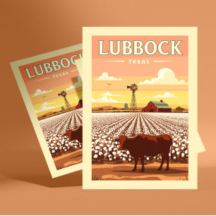 Vintage Lubbock Texas Postcard