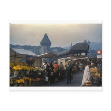 Vintage Lucerne Switzerland Postcard 1959