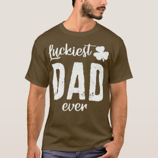 Vintage Luckiest dad ever T-Shirt