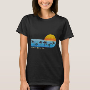 Vintage Lucky Bay, Au Palm Trees & Sunset Beac T-Shirt