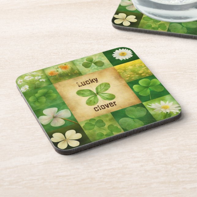 Vintage Lucky Clover Coaster (Left Side)
