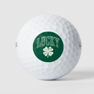 Vintage Lucky Clover St Patrick's Day  Golf Balls