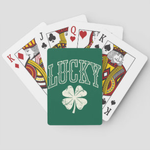 Vintage Lucky Clover St Patrick's Day Playing Cards