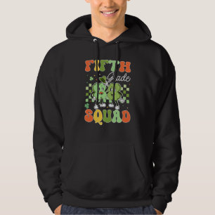 Vintage Lucky Fifth Grade Squad Teacher St Patrick Hoodie