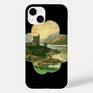 Vintage Lucky Gold Shamrock with an Irish Castle Case-Mate iPhone 14 Case