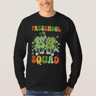 Vintage Lucky Preschool Squad Teacher St Patricks  T-Shirt