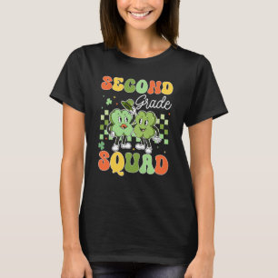Vintage Lucky Second Grade Squad Teacher St Patric T-Shirt