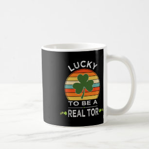 Vintage Lucky To Be A Realtor St Patrick Day Gift  Coffee Mug