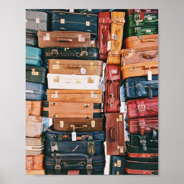 Vintage Luggage Baggage Poster (Front)