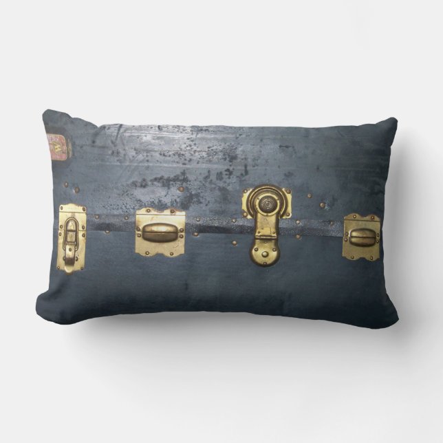 Vintage Luggage Pillow (Front)