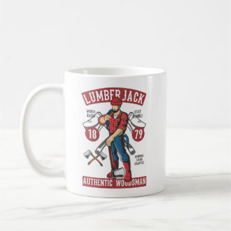 Vintage Lumberjack Logo Coffee Mug
