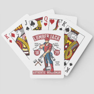 Vintage Lumberjack Playing Cards