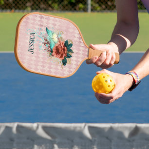 Vintage Luna Moth Bouquet Personalised  Pickleball Paddle