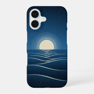 Vintage Lunar Waves iPhone 16 Case