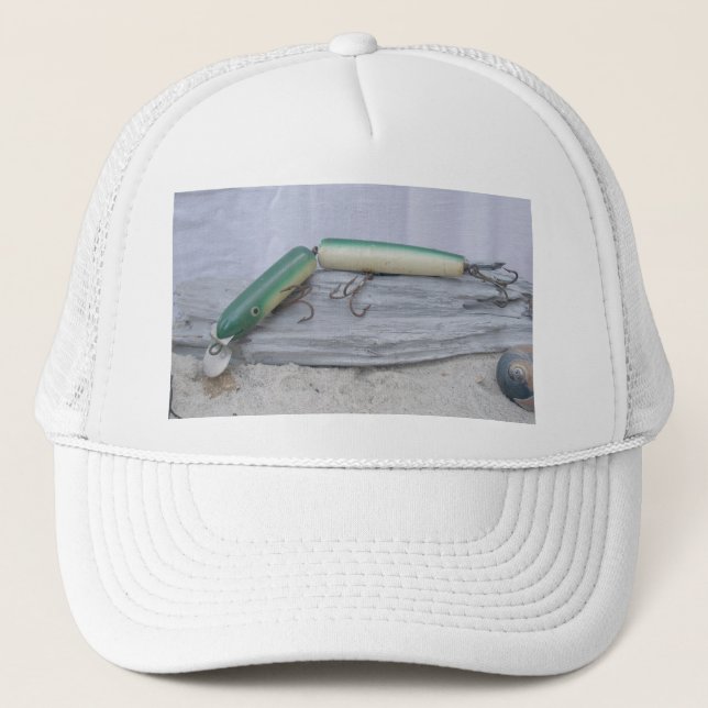Vintage Lure Green Jointed Eel Hat (Front)