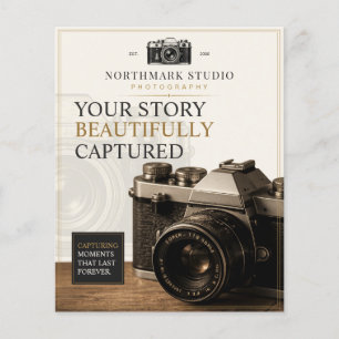 Vintage Luxury Camera Branding   Photographer Flyer