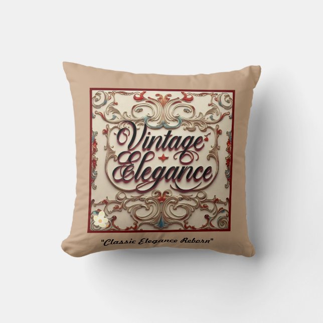 "Vintage Luxury Chic" " Cushion (Front)
