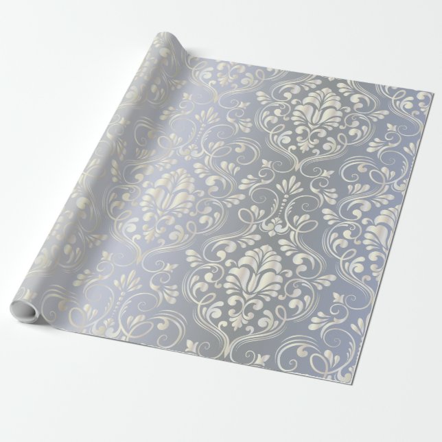 Vintage luxury Damask Wrapping Paper (Unrolled)