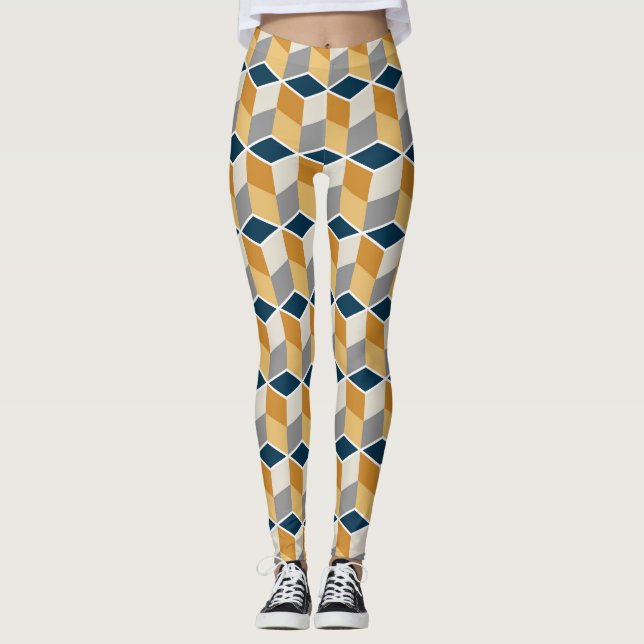 Vintage Luxury: Elegant Seamless Pattern. Leggings (Front)