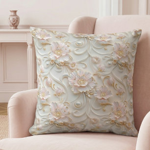 Vintage Luxury Floral Throw Pillow