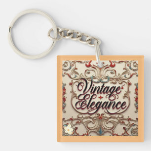 "Vintage Luxury Unveiled" Key Ring
