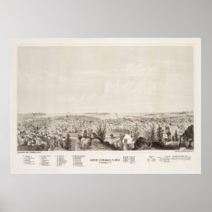 Vintage Lynn MA Map (1849) Poster