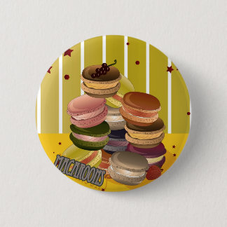 Vintage macaroons 6 cm round badge