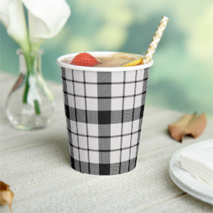 Vintage MacFarlane Clan Highland Tartan Plaid Paper Cups