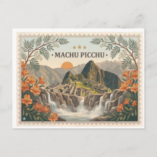 Vintage Machu Picchu Peru Postcard