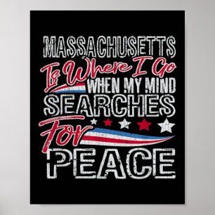 Vintage Machusetts Patriotic Memorial Day Poster