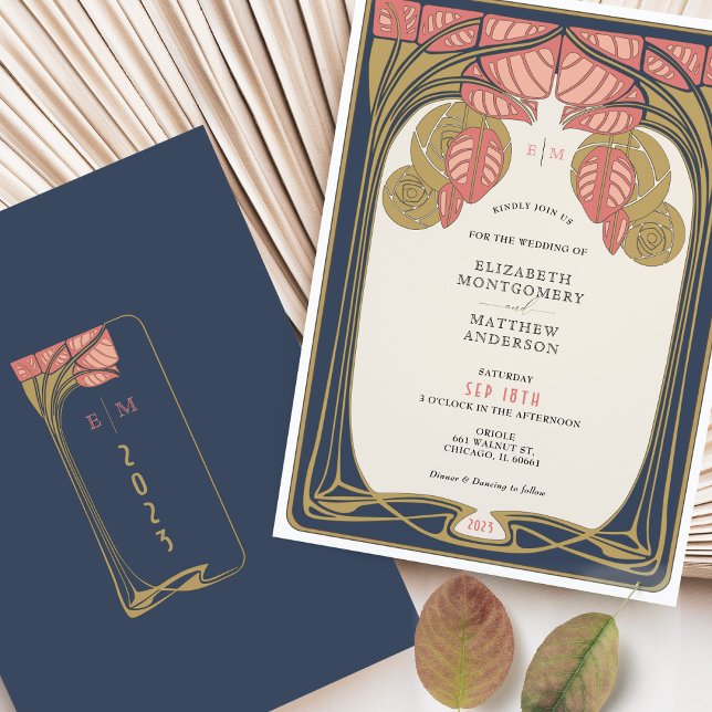 Vintage Mackintosh Trees in Bloom Wedding Invitation (Creator Uploaded)