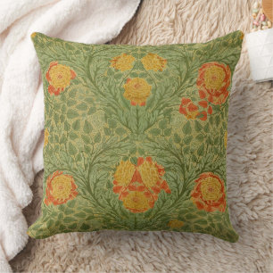 Vintage Mackmurdo Rose and Leaf Floral Art Cushion