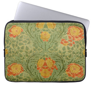 Vintage Mackmurdo Rose and Leaf Floral Art Laptop Sleeve