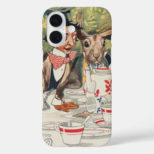 Vintage Mad Hatter Tea Party Alice Illustration iPhone 16 Case