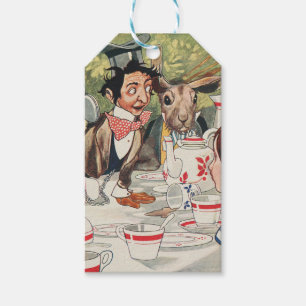 Vintage Mad Hatter Tea Party Alice Illustration Gift Tags