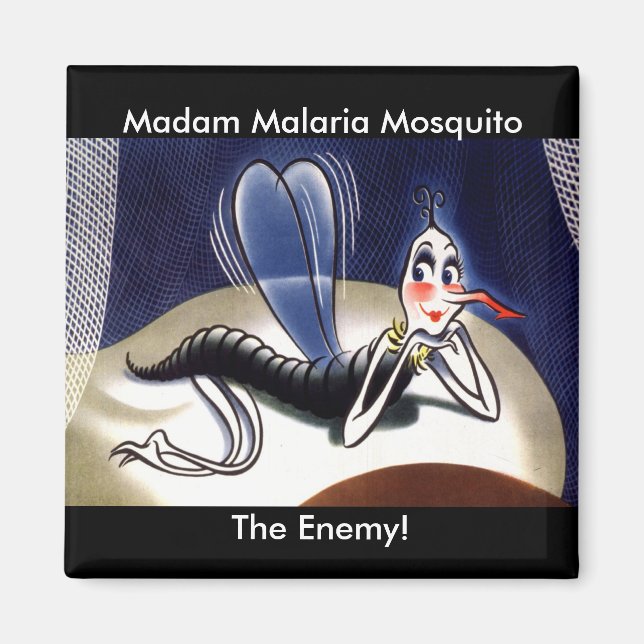 Vintage Madam Malaria Mosquito Magnet (Front)