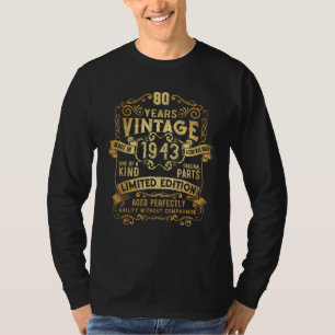 Vintage Made in 1943 80th Birthday T-Shirt