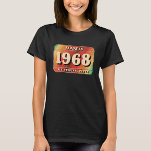 Vintage Made In 1968 Original Parts License Plate  T-Shirt