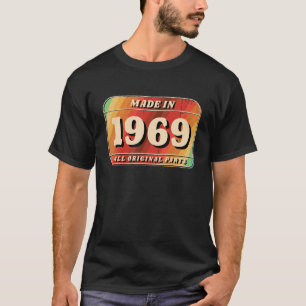 Vintage Made In 1969 Original Parts License Plate T-Shirt