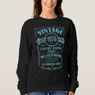 Vintage Made In 1970 Birthday Sweatshirt