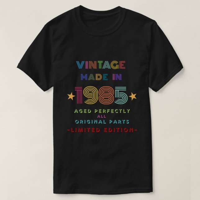 Vintage Made In 1985 T-Shirt (Design Front)