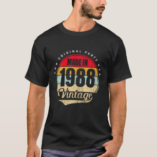 Vintage Made In 1988 Retro Classic 34 Year Old Bir T-Shirt