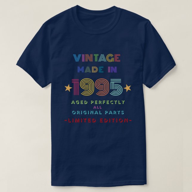 Vintage Made In 1995 T-Shirt (Design Front)